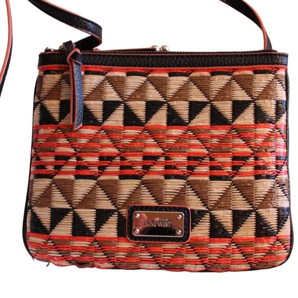 Nine West Handbags - Nine West Coral, Black & Brown Crossbody